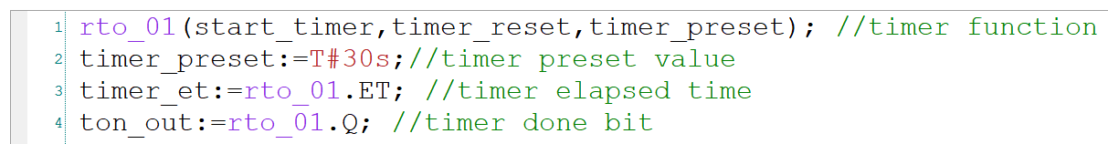 Structured Text Retentive Timer(RTO) in Micro 800